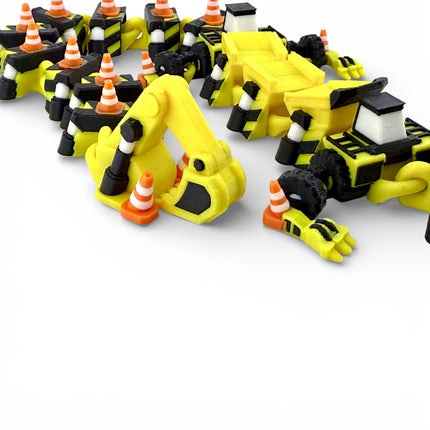 3D Printed Large Construction Dragon – 16 Inches Long