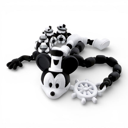 Large Steamboat Willie Inspired Articulated Dragon – 18”