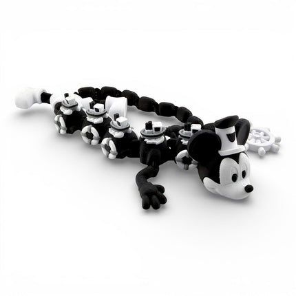 Large Steamboat Willie Inspired Articulated Dragon – 18”