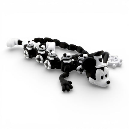 Large Steamboat Willie Inspired Articulated Dragon – 18”