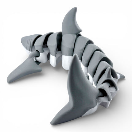 3D Printed Articulated Shark – 12 Inches Long