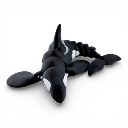 3D Printed Articulated Killer Whale – 12 Inches Long