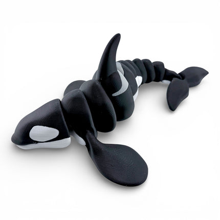 3D Printed Articulated Killer Whale – 12 Inches Long