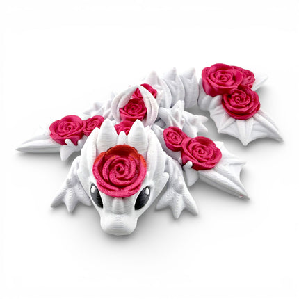 3D Printed Rose Wyvern – 9 Inches Long