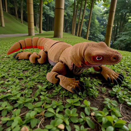 3D Printed Komodo Dragon – “Volcano” Exotic Morph – Fully Articulated (13 Inches Long)