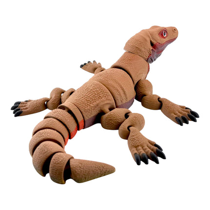 3D Printed Komodo Dragon – “Volcano” Exotic Morph – Fully Articulated (13 Inches Long)