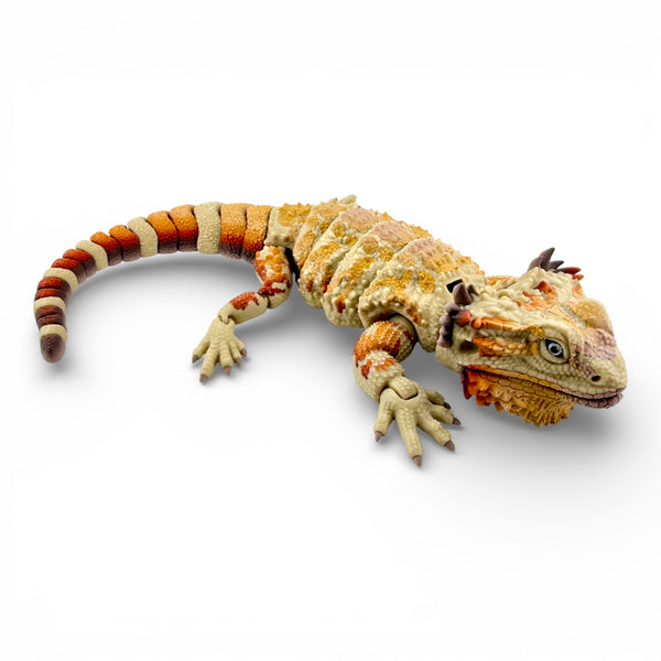 Bearded Dragon Figurine - Brick Morph, Realistic 3D Printed Reptile, 17 Inch Lizard Decor, Gift for Reptile Lovers