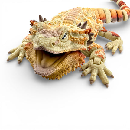 3D Printed Realistic Large Bearded Dragon – EXOTIC MORPH “Brick” (17 Inches Long)