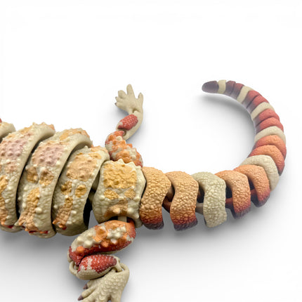 3D Printed Realistic Large Bearded Dragon – EXOTIC MORPH “Brick” (17 Inches Long)