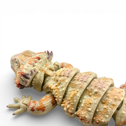 3D Printed Realistic Large Bearded Dragon – EXOTIC MORPH “Brick” (17 Inches Long)