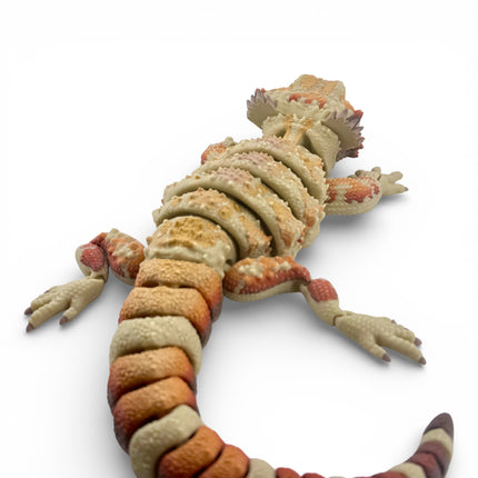 3D Printed Realistic Large Bearded Dragon – EXOTIC MORPH “Brick” (17 Inches Long)