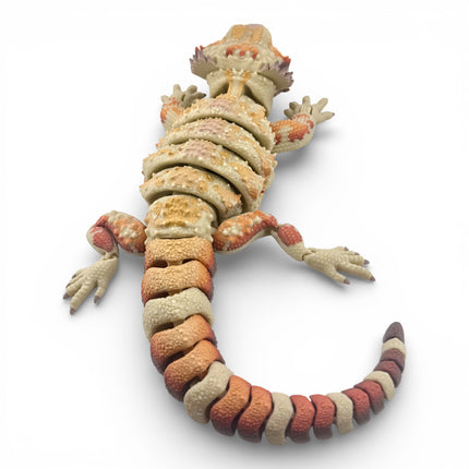 3D Printed Realistic Large Bearded Dragon – EXOTIC MORPH “Brick” (17 Inches Long)