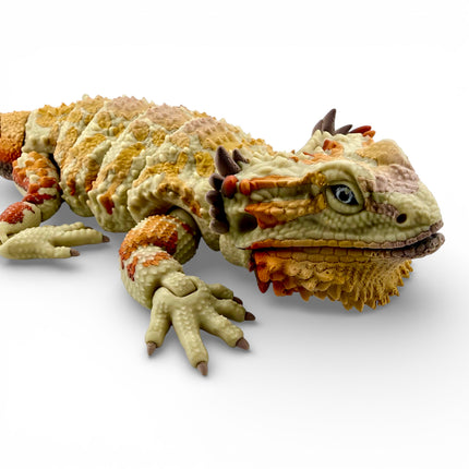 3D Printed Realistic Large Bearded Dragon – EXOTIC MORPH “Brick” (17 Inches Long)