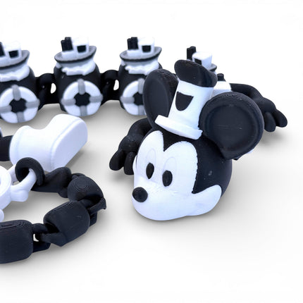 Large Steamboat Willie Inspired Articulated Dragon – 18”