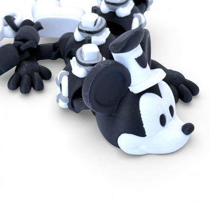 Large Steamboat Willie Inspired Articulated Dragon – 18”