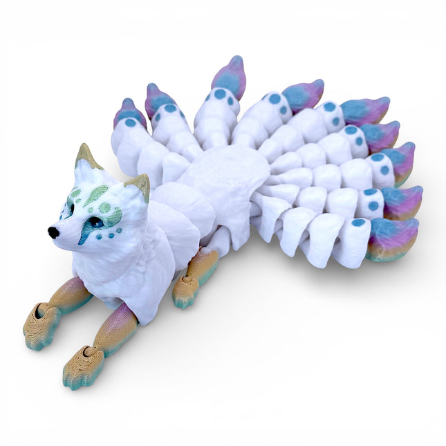 Nine-Tailed Kitsune figurine showing fanned tail detail