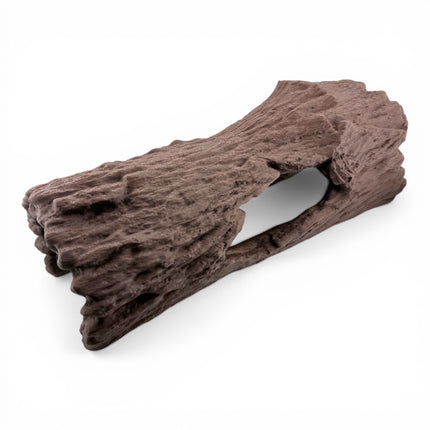 3D Printed Reptile Display Log – Real Wood Filament Natural Display Stand (Dark Brown)