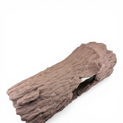 3D Printed Reptile Display Log – Real Wood Filament Natural Display Stand (Dark Brown)