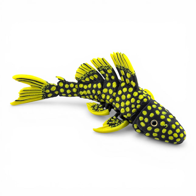 Flexi Pleco Fish – Articulated 3D Printed Model (Yellow & Black)
