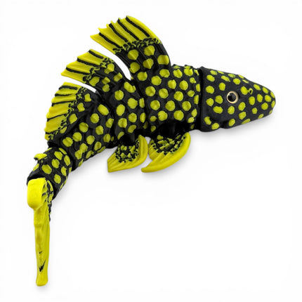 Flexi Pleco Fish – Articulated 3D Printed Model (Yellow & Black)