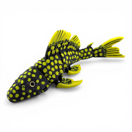 Flexi Pleco Fish – Articulated 3D Printed Model (Yellow & Black)