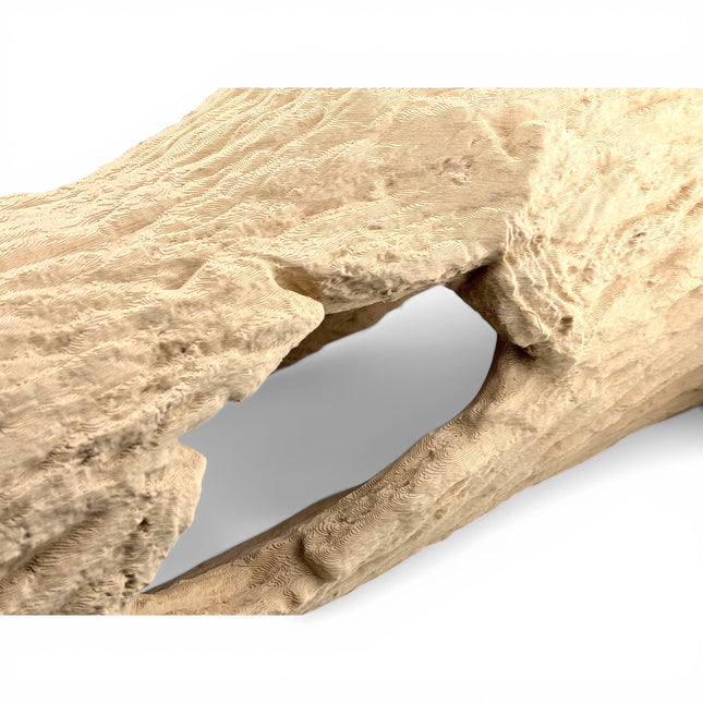 3D Printed Reptile Display Log – Real Wood Filament Natural Display Stand (Light Brown)