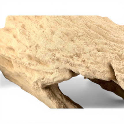 3D Printed Reptile Display Log – Real Wood Filament Natural Display Stand (Light Brown)
