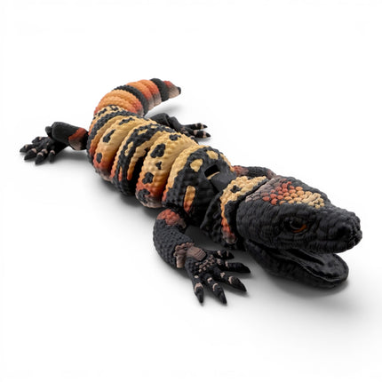 3D Printed Gila Monster with Realistic Glass Eyes – Brick Morph