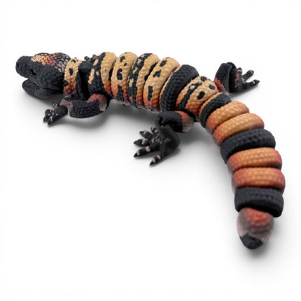 3D Printed Gila Monster with Realistic Glass Eyes – Brick Morph