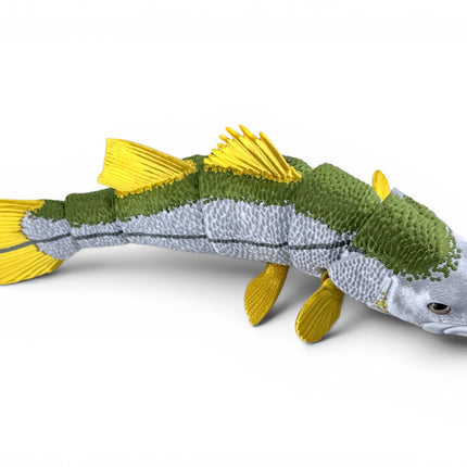 Snook figurine, articulated 3D printed with glass eyes