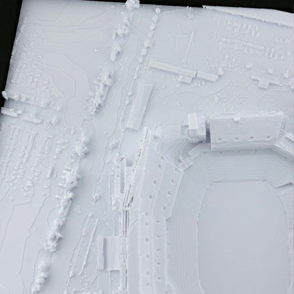 Lincoln Financial Field 3D map in light natural wood frame