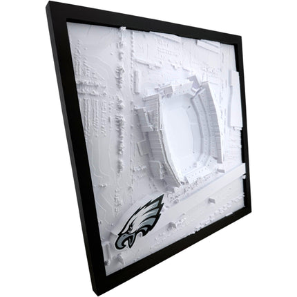 Philadelphia Eagles — Lincoln Financial Field 3D Topographical Stadium Wall Art | 12" × 12"