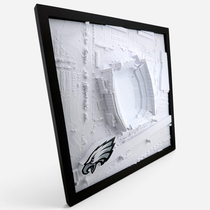 Lincoln Financial Field 3D map side angle showing depth