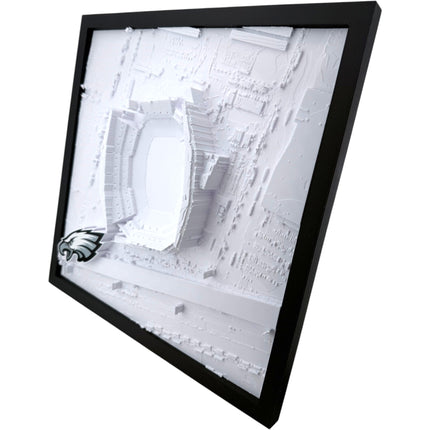 Philadelphia Eagles — Lincoln Financial Field 3D Topographical Stadium Wall Art | 12" × 12"