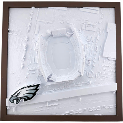 Philadelphia Eagles — Lincoln Financial Field 3D Topographical Stadium Wall Art | 12" × 12"