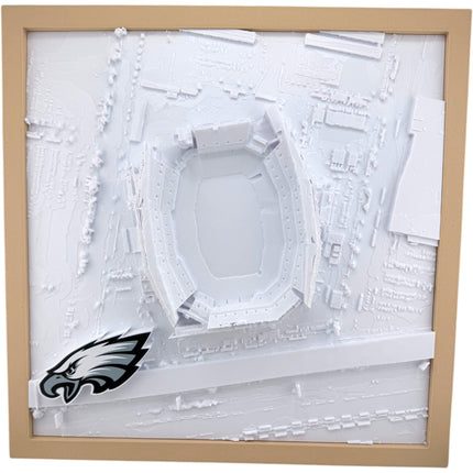Philadelphia Eagles — Lincoln Financial Field 3D Topographical Stadium Wall Art | 12" × 12"