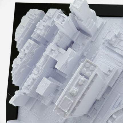 Madison Square Garden 3D map close-up of raised relief detail