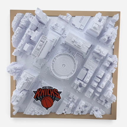 Madison Square Garden 3D map frame corner detail