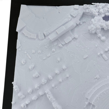 PNC Arena 3D map in dark brown frame