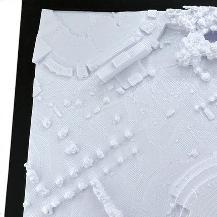PNC Arena 3D map in dark brown frame