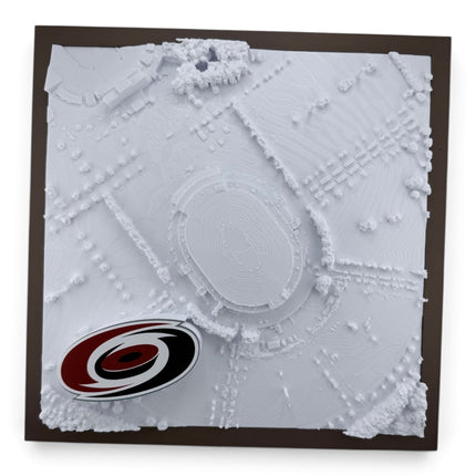 PNC Arena 3D map close-up of raised relief detail