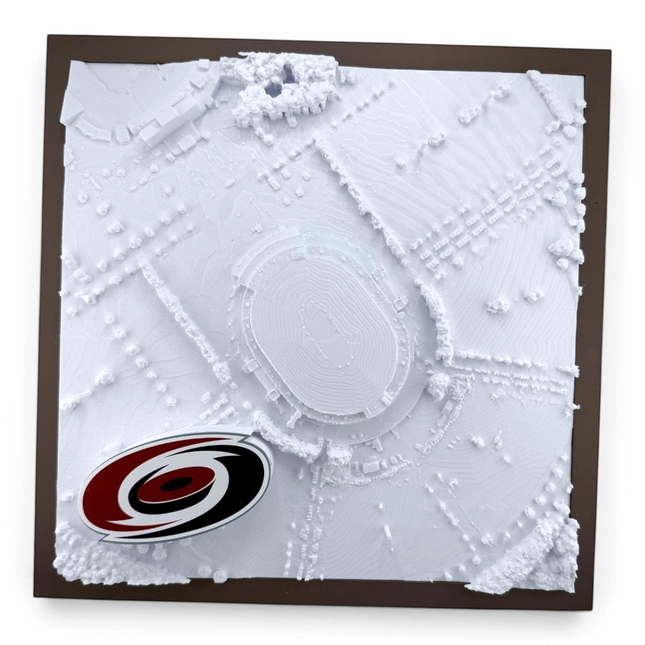 PNC Arena 3D map close-up of raised relief detail
