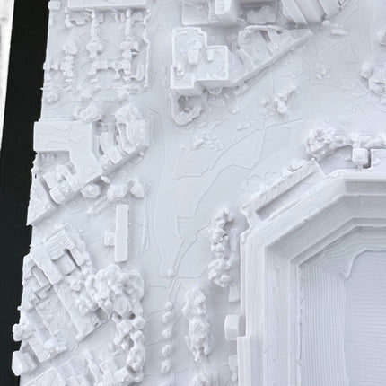 Camden Yards 3D map in dark brown frame