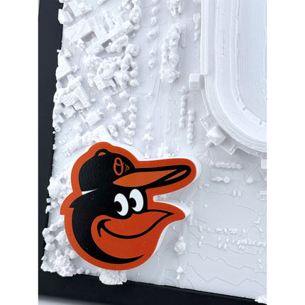 Baltimore Orioles — Oriole Park at Camden Yards 3D Topographical Stadium Wall Art | 12" × 12"