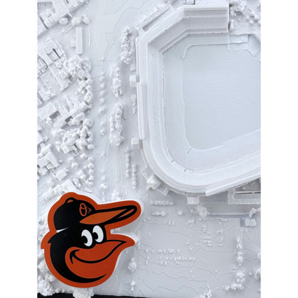 Baltimore Orioles — Oriole Park at Camden Yards 3D Topographical Stadium Wall Art | 12" × 12"