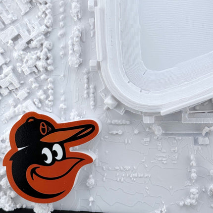 Camden Yards 3D map displayed as wall art