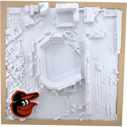 Baltimore Orioles — Oriole Park at Camden Yards 3D Topographical Stadium Wall Art | 12" × 12"