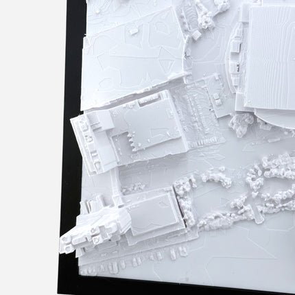 Amalie Arena 3D map in light natural wood frame