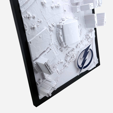 Amalie Arena 3D map frame corner detail
