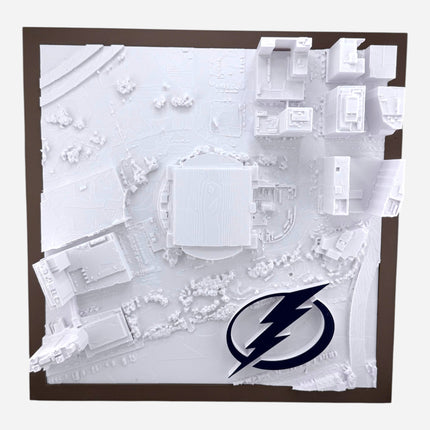 Amalie Arena 3D map close-up of raised relief detail